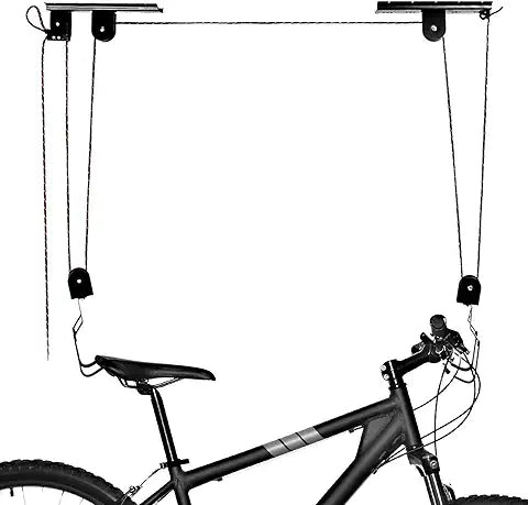 Élévateur de vélo avec crochet et frein à corde